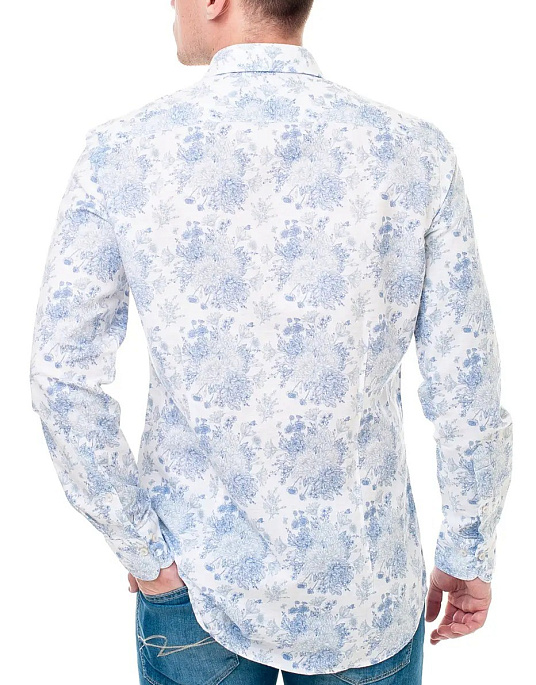Сорочка Pierre Cardin з колекції Le Bleu в білому кольорі з квітковим принтом