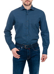 Сорочка Pierre Cardin із серії Cotton Comfort у синьому кольорі з принтом