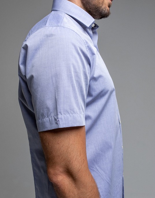 Сорочка Pierre Cardin з коротким рукавом у блакитному кольорі