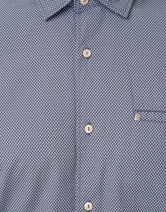 Сорочка з коротким рукавом Pierre Cardin із колекції Denim Academy у сірому кольорі з принтом