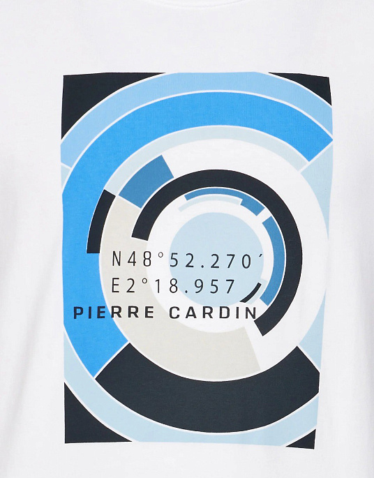 Футболка Pierre Cardin з принтом у білому кольорі
