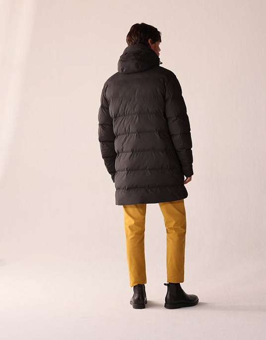 Куртка подовжена Pierre Cardin з колекції Future Flex у чорному кольорі