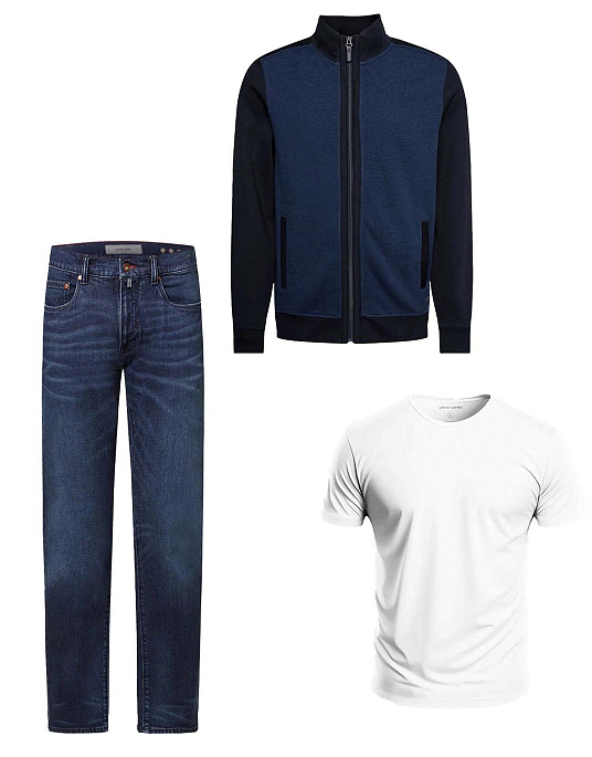 Подарунковий комплект від Pierre Cardin кофта + джинси + футболка