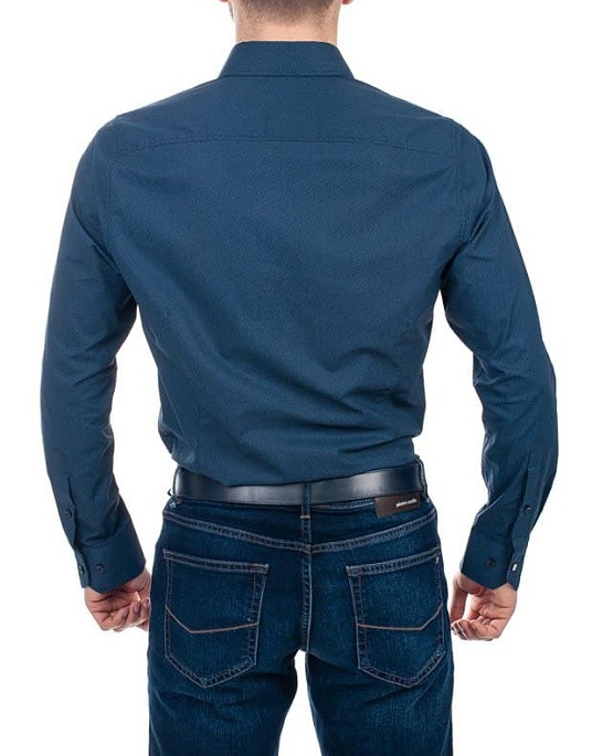 Сорочка Pierre Cardin із серії Cotton Comfort у синьому кольорі з принтом
