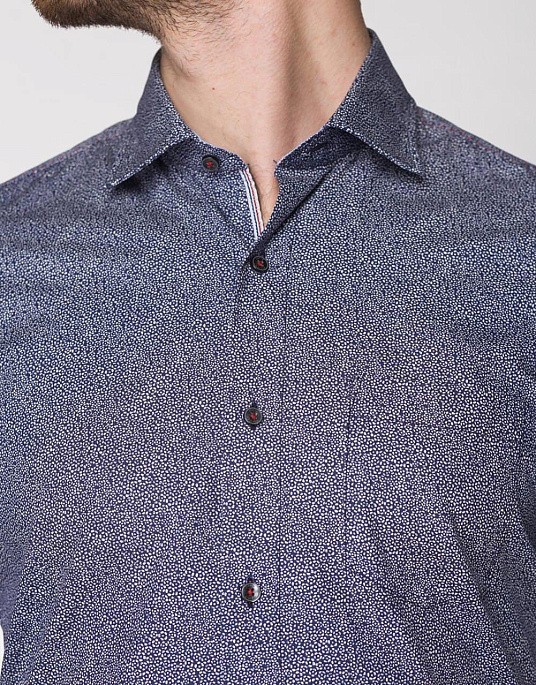 Сорочка з коротким рукавом Pierre Cardin у синьому кольорі