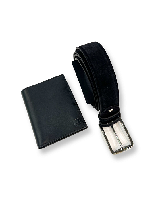 Подарочный набор для мужчин: ремень+кошелек от Pierre Cardin