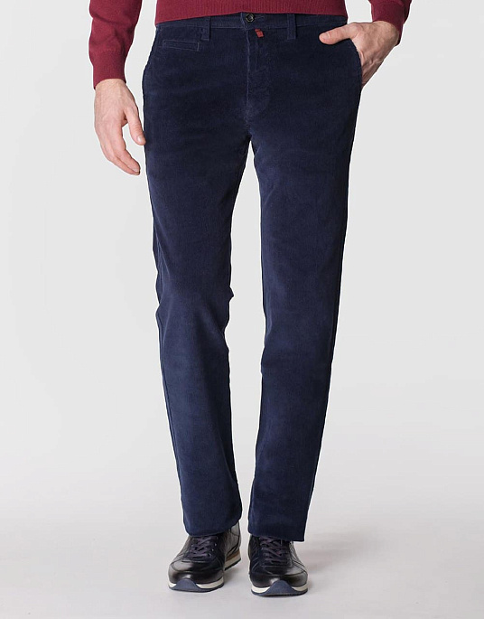 Вельветовые брюки Pierre Cardin в темно-синем цвете