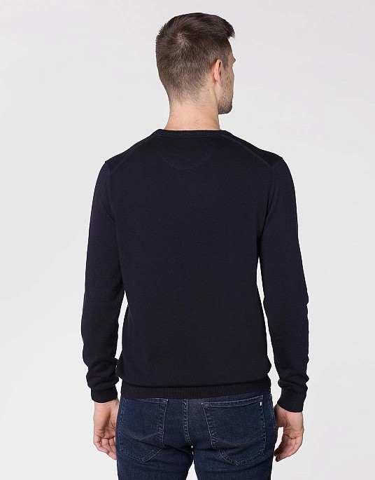 Пуловер Pierre Cardin із серії Royal Blend у темно-синьому кольорі