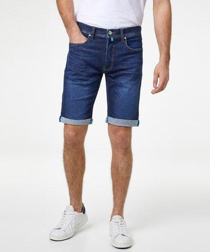 Pierre Cardin shorts from the Future Flex collection in blue distressed