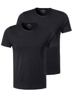 Комплект базовых футболок Pierre Cardin в чёрном цвете с круглым вырезом