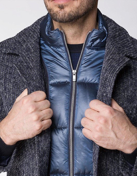 Jacket - coat Pierre Cardin from Future Flex collection in gray-blue shade