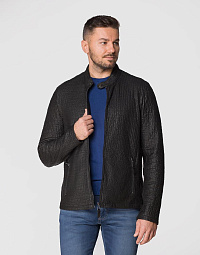 Pierre Cardin leather jacket in black perforated