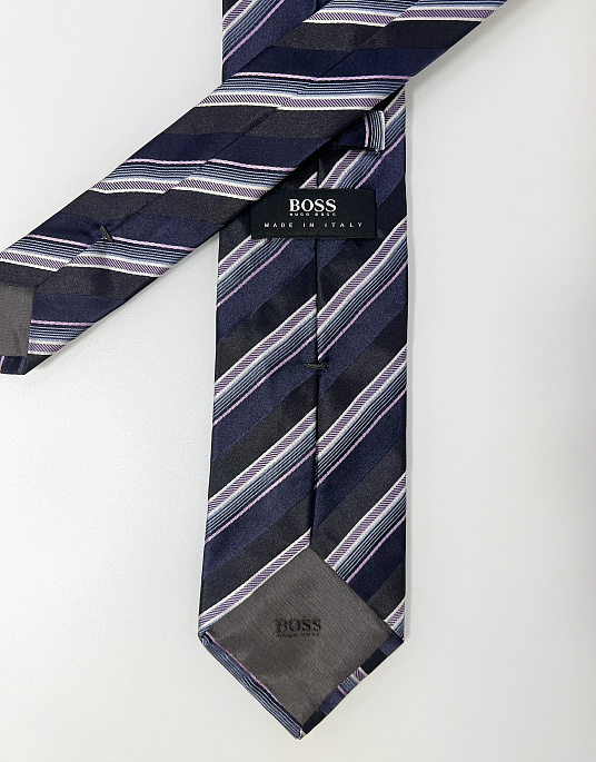 Hugo Boss blue striped tie