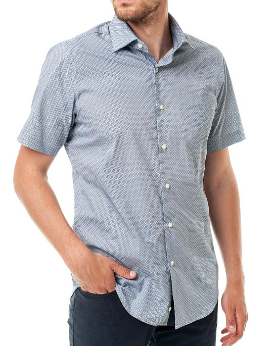 Сорочка з коротким рукавом Pierre Cardin у сірому кольорі з принтом