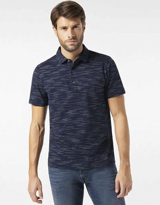 Pierre Cardin polo shirt from Future Flex collection blue with stripes