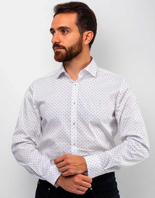 Original shirt modern classic from Future Flex white in small print