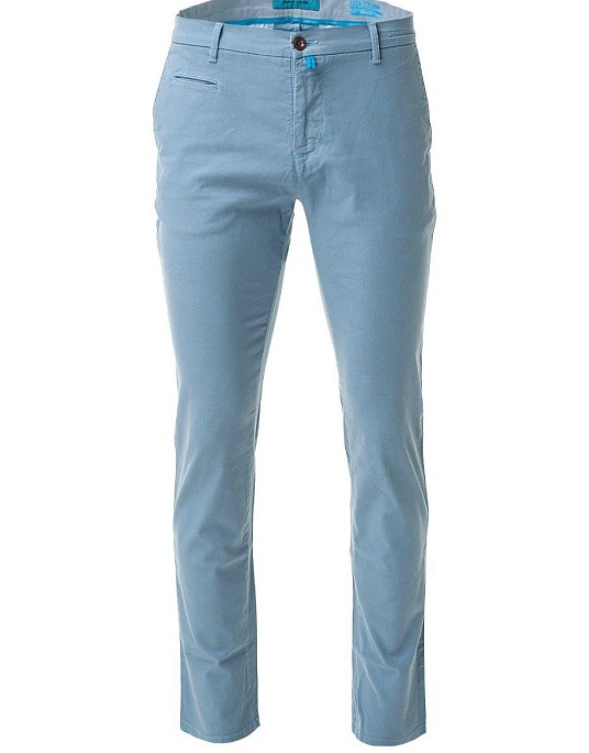 Pierre Cardin flared trousers with slant pocket from the Future Flex collection in blue