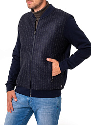 Pierre Cardin zip sweater from Le Bleu collection in navy blue with zip