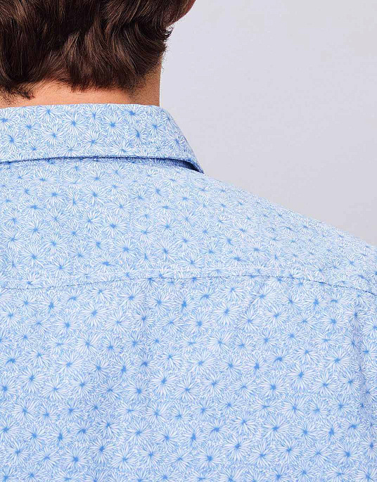 Рубашка с коротким рукавом  PIerre Cardin из коллекции Denim Academy  в голубом цвете