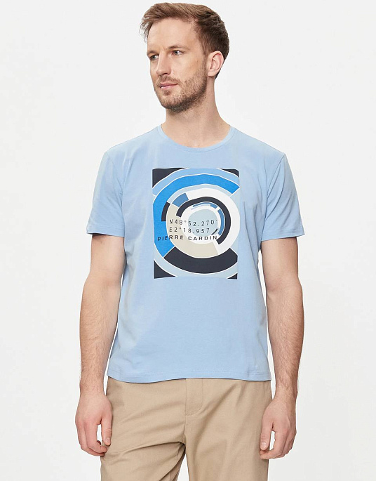 Pierre Cardin t-shirt with a print in blue color