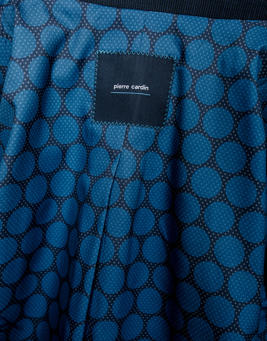 Pierre Cardin Future Flex suit in navy with cage print