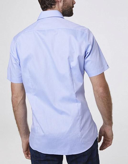 Сорочка PIerre Cardin з коротким рукавом у блакитному кольорі