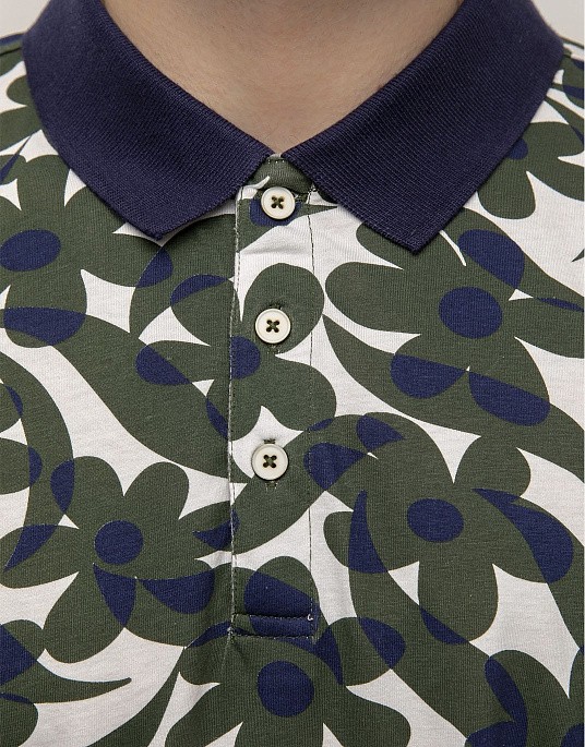 Pierre Cardin polo shirt from Denim Academy collection with floral motif