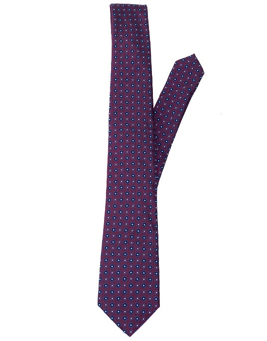  Краватка Pierre Cardin у бордовому відтінку з принтом