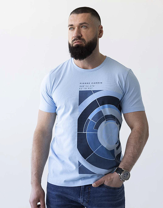 Pierre Cardin t-shirt with a print in blue color