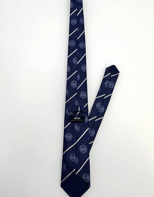 Hugo Boss blue tie with logo