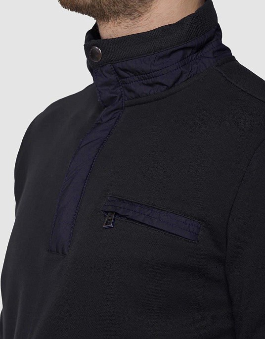 Pierre Cardin zip sweater in navy blue