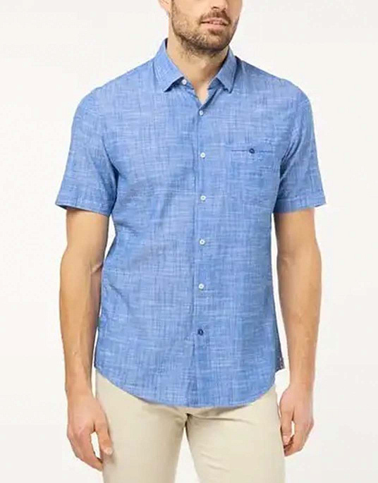 Pierre Cardin shirt from the Air Touch collection with short sleeves in blue