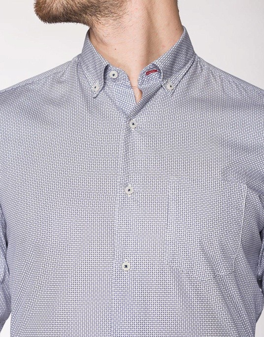 Pierre Cardin shirt in blue with white pattern
