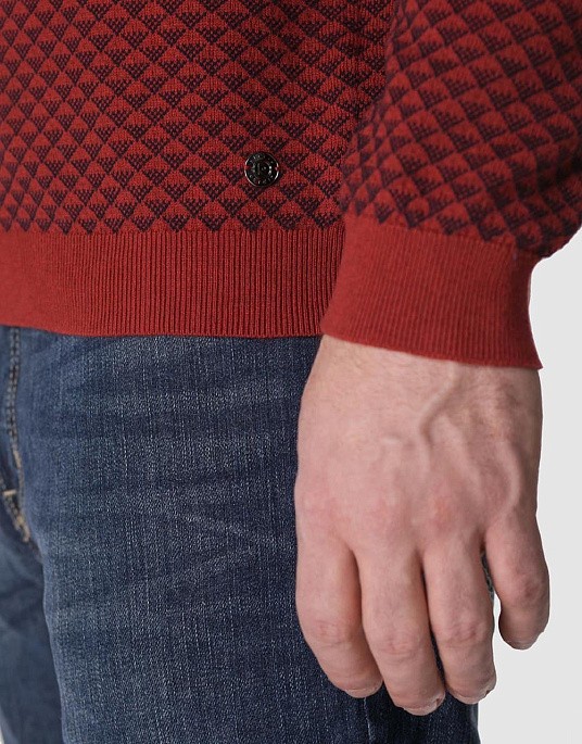 Пуловер Pierre Cardin із серії Royal Blend у бордовому кольорі
