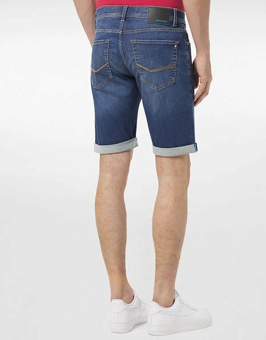 Pierre Cardin shorts from the Future Flex collection, blue with frayed