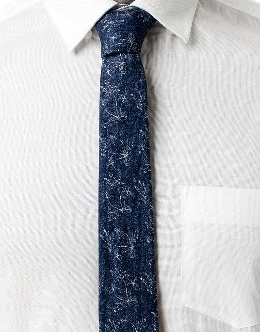 Краватка Pierre Cardin у синьому кольорі з принтом