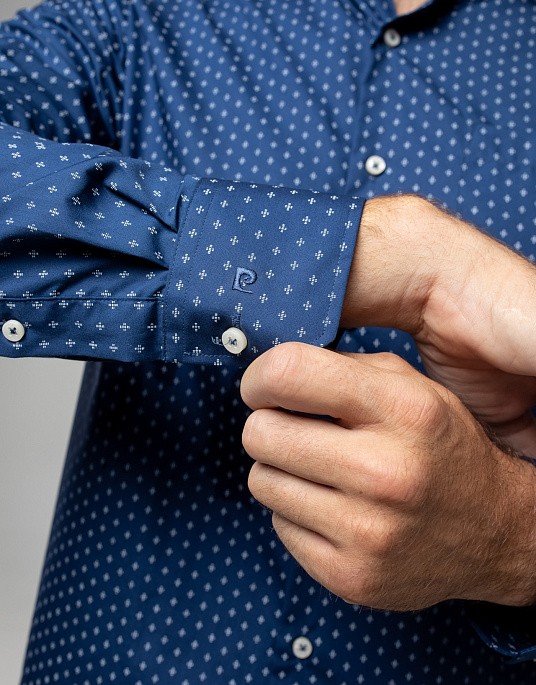 Pierre Cardin shirt in blue color with print