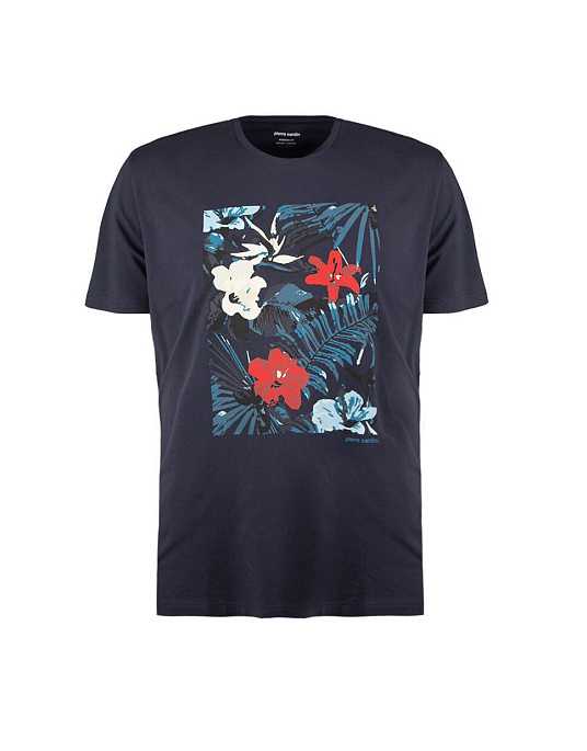 Pierre Cardin t-shirt with floral print in blue