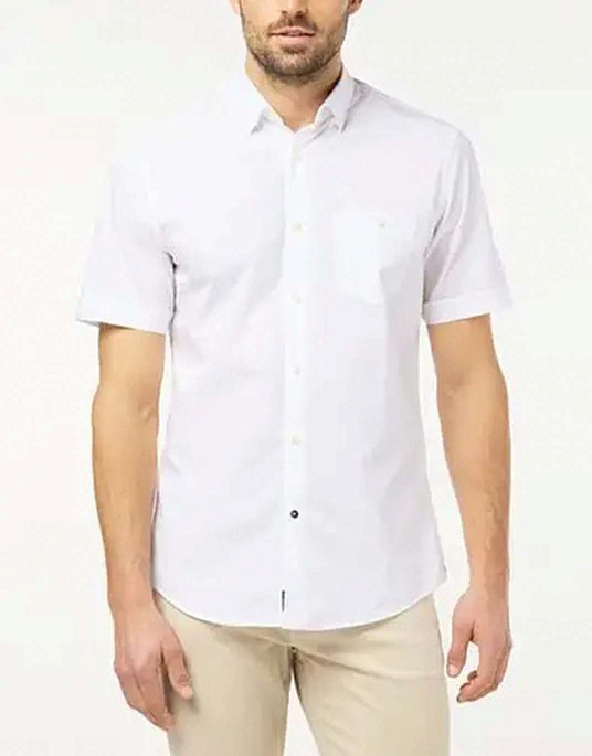 Рубашка Pierre Cardin из коллекции Air Touch с коротким рукавом в белом