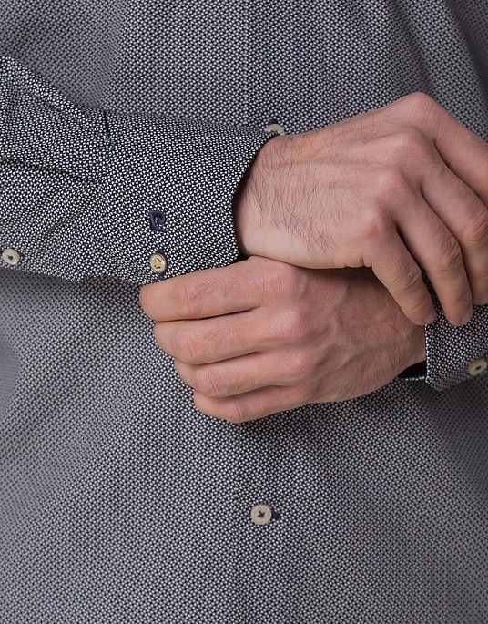 Рубашка Pierre Cardin из серии Cotton Comfort в сером цвете