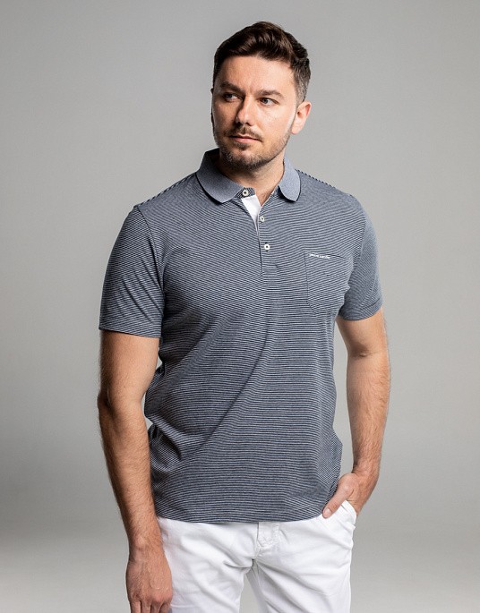 Pierre Cardin polo shirt from the Future Flex collection in gray