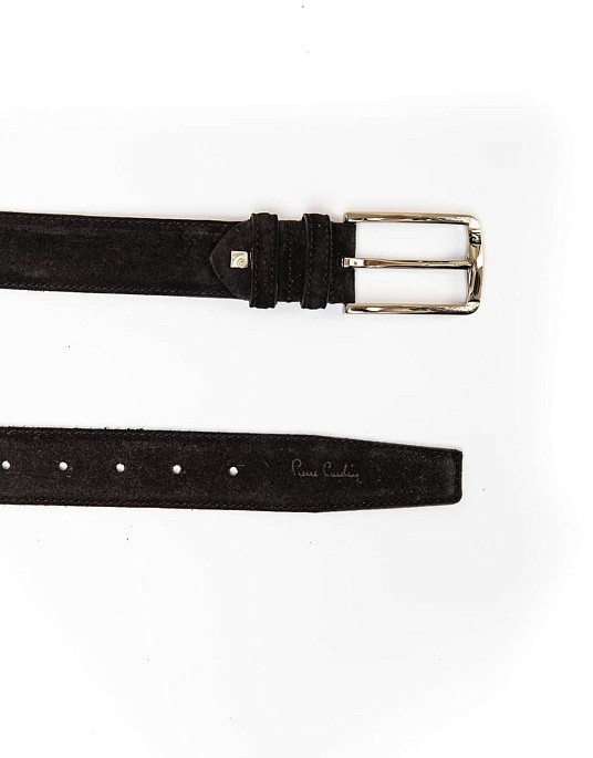 Pierre Cardin suede belt in black