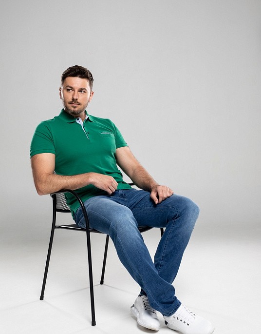 Pierre Cardin polo shirt from the Future Flex collection in green