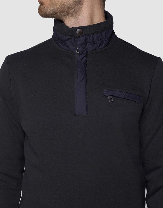 Pierre Cardin zip sweater in navy blue