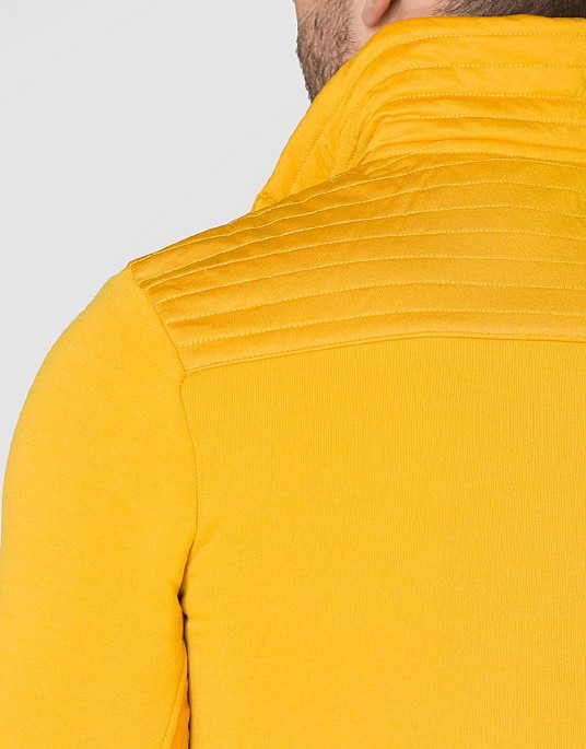 Кофта з коміром на блискавці Pierre Cardin з колекції Future Flex в жовтому кольорі