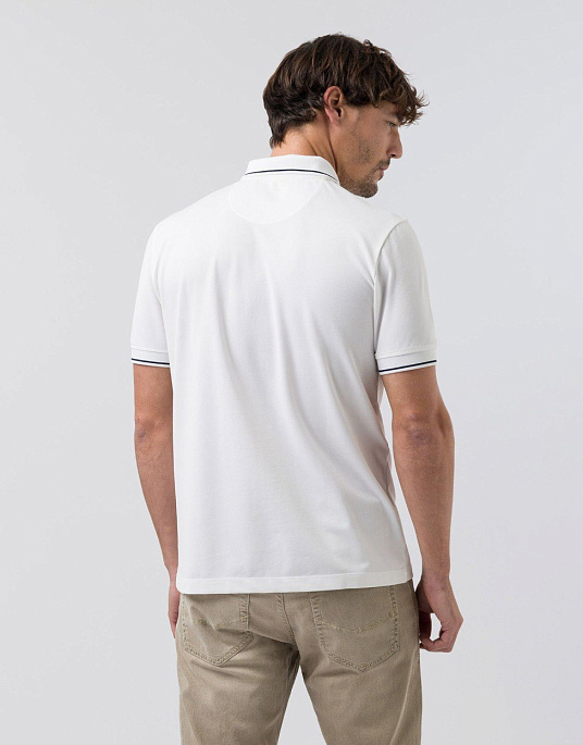 Polo by Pierre Cardin in white with a zipped collar