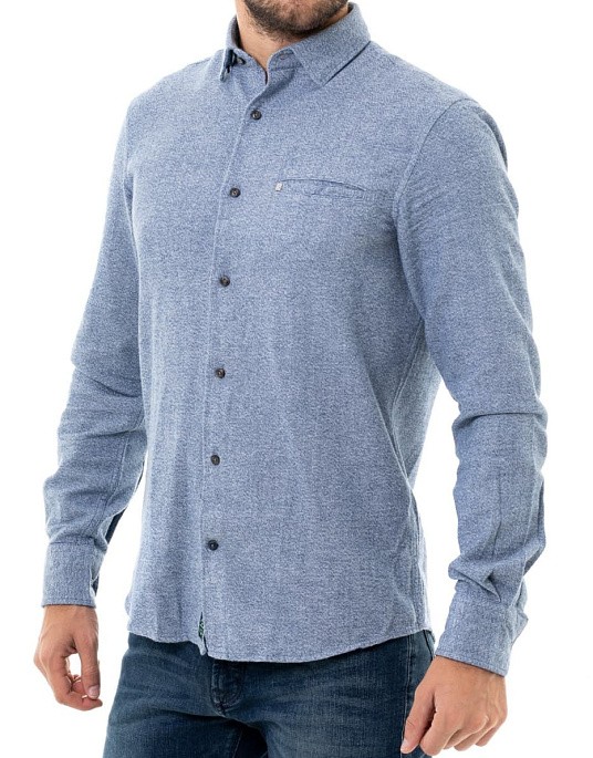 Pierre Cardin shirt from the Denim Academy collection in blue color