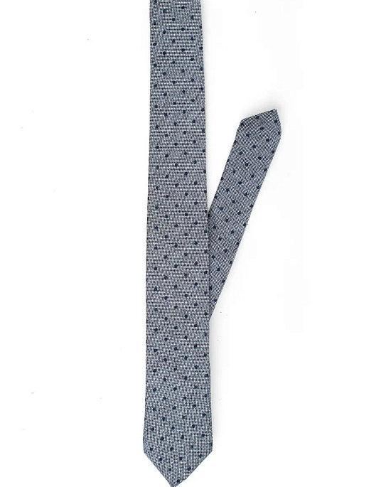 Tie Pierre Cardin cotton Grey-blue