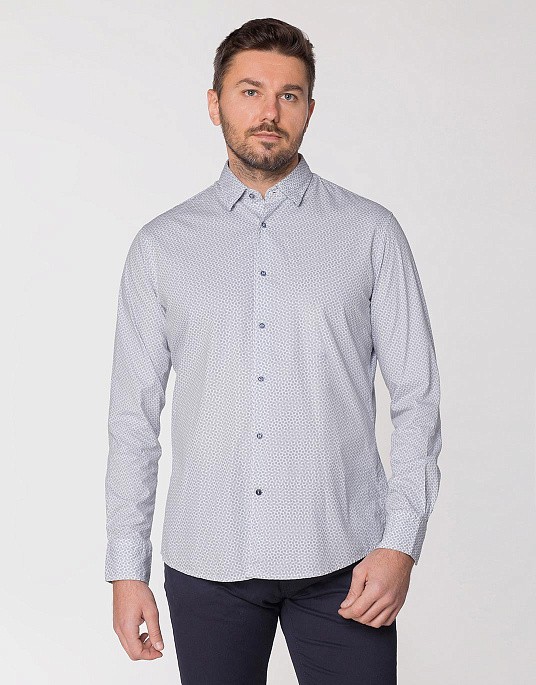 Pierre Cardin shirt from the Denim Academy collection in white with print