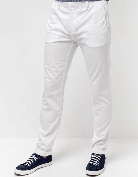 Light trousers under an elastic band Pierre Cardin from the Air Touch collection white